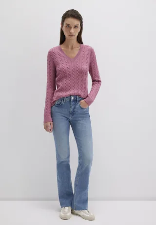 Mavi - V-NECK SWEATER heather rose - Gr. - S