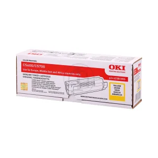 Original 43381905 OKI C5xxx Toner yellow 2000
