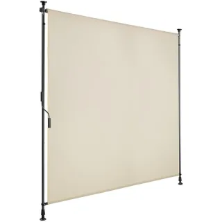 tectake Klemmmarkise, Beige, Kunststoff, 158x310 cm, CE, Sonnen- & Sichtschutz, Sichtschutz Garten, Balkon Sichtschutze