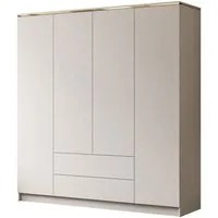 Lookway Kleiderschrank AURORA 4D2SZ KASCHMIR mit Schubladen Breite: 200 cm