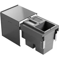 Hailo Einbaumülleimer Hailo Abfallsammler 3608601 Cargo Aqua 2x 13 Liter, Metallrahmen