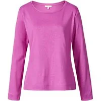 Himalaya Clothing Langarmshirt Basic Damen Shirt langarm "Alma" aus Feinrippjersey in Bio-Baumwolle Elegantes Longsleeve mit hohem Tragekomfort