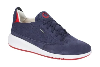Geox D02HNA 00022 C4000 Damen Sneaker blau rot wei? Gr??e G wasserdicht atmun...