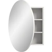 welltime Spiegelschrank Litica, rund Ø 70cm, 1 Spiegeltür, 2 Einlegeböden Spiegel, Bad Schrank, Hängeschrank