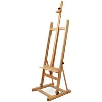 Artina Staffelei Atelierstaffelei Siena Staffelei für Leinwände bis 125 cm, Massive Holzstaffelei aus geöltem Buchenholz klappbar