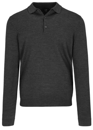 COMMANDER Finest Clothing - Polo Pullover, uni winter grey mel. - Gr. - XXL