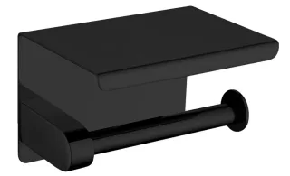 Neuesbad Serie 20 Wandmontage Papierhalter mit Deckel, schwarz matt, Material Messing NB1DEADRN2211