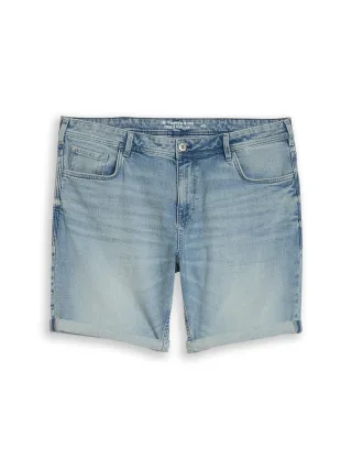Tom Tailor - Plus Size - Regular Jeans Shorts light stone blue denim - Gr. - 42