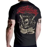 GASOLINE BANDIT® T-Shirt Old School Shirt Big Size Print - Rockabilly Never Dies