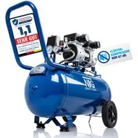 NTG Nutzfahrzeug Technik GmbH Kompressor NTG Silent Kompressor 9 Bar 50 L Tank 1470W Starke Leistung Ölfrei, max. 9 bar, 50 l, 2 PS, 9 Bar, Ablass Ventil, Super Leise, Ölfrei