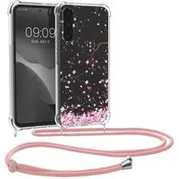 kwmobile Etui Hülle für Samsung Galaxy A34 5G, Silikon Handyhülle mit Kette - Handykette Handyband