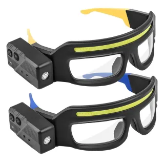 High Brightness LED Headlamp 90°Adjustable Job Site & Security Lighting 5 Modes Rechargeable Flashlight Wave Sensor Cont