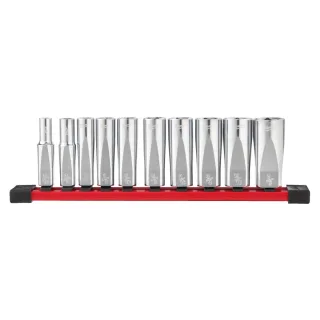 Milwaukee Steckschlüsseleinsatz 3/8" lang imperial, 10-teiliges Set - 4932492510