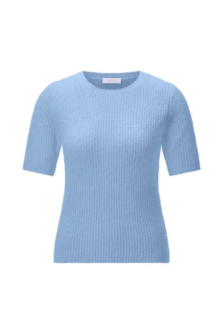Rich & Royal - Structured towelling short sleeve skyway blue - Gr. - L