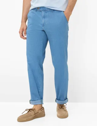 Eurex by Brax Herren Chino Style JIM BLEACHED, denim hellblau, Gr. 28U