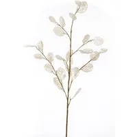 Kunstzweig Dekozweig Lunaria Zweig BUELNA, Creme, 105cm Silberblatt, artplants, Höhe 105.0 cm