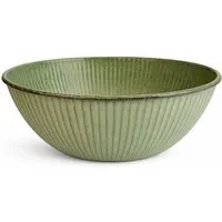 finehomegarden Pflanzschale Schale Metall lackiert grün Ø44,5cm H21cm Wasserwanne Miniteich (1 St), Teichwanne Pflanzschale Garten