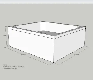 Neuesbad Wannenträger für Kaldewei Sanidusch 80x90x14 SD21022