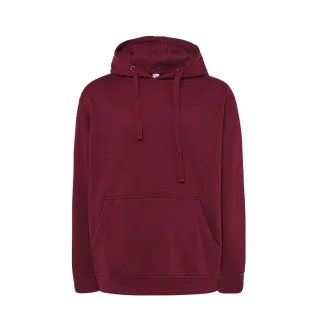 JHK - Kapuzenpullover für Herren, Kängurutasche (Burgunderrot)
