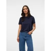 Vero Moda Kurzarmshirt VMPAULINA SS T-SHIRT GA JRS NOOS Baumwolle, regular fit