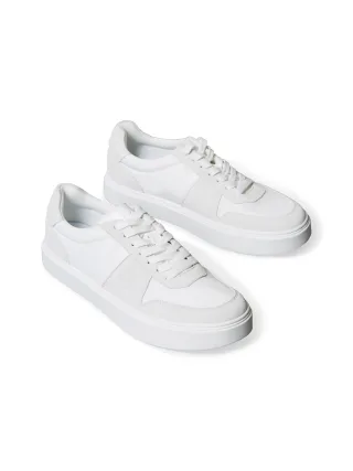Calvin Klein Jeans Sneaker "CLASSIC CUPS LACE MIX EMB TONGUE" Schnürschuh, Basket-Sneaker, Freizeitschuh in sportiver Optik