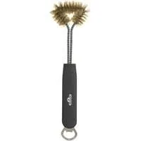 3-seitige Grill-Reinigungsbürste, klein, Grill-Reinigungsbürste schwarz/silber
