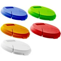 Frischhaltedeckel Dosendeckel 5-er Set bunt (1xblau, 1xgrün, 1xorange, 1xrot, 1xweiß), Abdeckung für Dosen