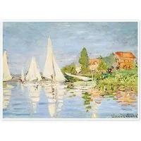 Posterlounge Wandbild Regattaboote in Argenteuil, Claude Monet, erhältlich als Poster, Leinwandbild, Wandsticker oder Acrylglasbild