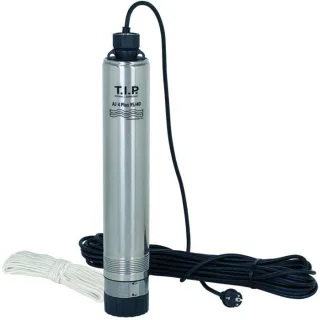 T.I.P. AJ 4 Plus 95/40 Brunnenpumpe - Tiefbrunnenpumpe 30177 Edelstahl, 5.500 l/h, 40 m Förderhöhe, 900 W, inkl. Ablassseil