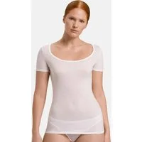 Hanro Unterhemd Ultralight (1-St) Unterhemd / Shirt Kurzarm - Baumwolle - Atmungsaktiv