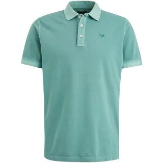 PME Legend - Short sleeve polo Pique garment dye oil blue - Gr. - XXL