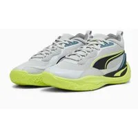 PUMA Hallen-Indoorschuhe Playmaker Pro grau/lime Herren Badmintonschuh