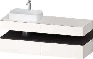 Duravit Qatego Konsolenwaschtischunterbau wandhängend Weiß Supermatt 1600x550x600 mm - QA47770808400 QA4777080840000