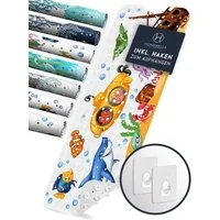 Homerella Badematte rutschfest Kinder - 100% BPA frei Inkl. 2 Haken zum Aufhängen 100x40cm, Antirutschmatte Badewanne Baby hautsensitiv & schimmelresistent, Badewannenmatte rutschfest & waschbar