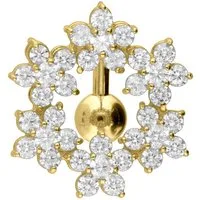 PIERCINGLINE Bauchnabelpiercing Chirurgenstahl Bananabell BLUMENKRANZ (Bananabells, 1-tlg)