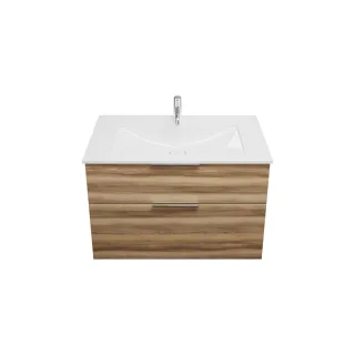 Burgbad Mineralguss Waschtisch-Set Eqio Frassino Dekor Cappuccino/Alpinweiss, SEYU092F3437C0001 SEYU092F3437C0001