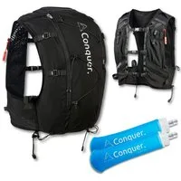 Conquer. Trinkrucksack Laufweste 15L Damen & Herren – Trailrunning Rucksack mit Trinksystem, Eng anliegende Laufweste