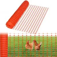 FIVMEN Gartenzaun 1x30m/50m/80m Absperrzaun Bauzaun Begrenzungszaun, 100 cm hoch, Nutztierzäune Schutznetz aus Kunststoff Geschnitten, Orange