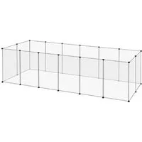 EUGAD Freigehege, DIY 16 Platten Transparent 302x72x102cm