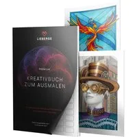 LIEBERGE Malvorlage Premium Kreativbuch zum Ausmalen, 75 handillustrierte Motive (75-St)