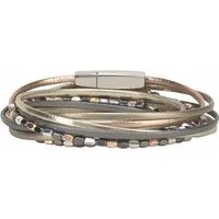 Firetti Wickelarmband mehrreihig, mit Elementen aus Metall
