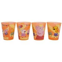 Peppa Pig Becher Kinder Becher Set 4 teilig 285 ml aus Polypropylen