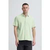 Blend Kurzarmhemd BHABAN SHIRT PP NOOS aus Baumwollmischung, mit Leinenoptik, Regular Fit, pflegeleicht