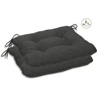 GO-DE Sitzkissen Carina, 2er Set, 38x5x38 cm, wasserabweisend