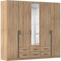rauch Kleiderschrank Schrank Garderobe Ankleide GAMMA Breiten 91/136/181/226/271/315/360 cm (in 3 Ausstattungen BASIC/CLASSIC/PREMIUM (inkl. SOFT-CLOSE-Funktion) verschiedene Griff-Varianten, mit Spiegel TOPSELLER MADE IN GERMANY