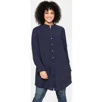 Sheego Klassische Bluse Longbluse Langarm