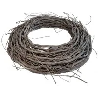 Spetebo Dekokranz Deko Holz Türkranz grau - 40 cm Ø, Natur Kranz zum selbst dekorieren