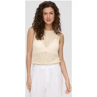 s.Oliver Muscleshirt Strickpullunder Top aus Ajourstrick