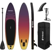 YEAZ Inflatable SUP-Board SUNSET BEACH - EXOTRACE PRO - SET SUP Board und, Inflatable SUP Board, (Set), inkl. Zubehör wie Paddel, Handpumpe und Rucksack