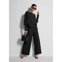 MADELEINE Langarmshirt Lockeres Longsleeve mit Fledermausärmeln Elegantes Shirt mit U-Boot-Ausschnitt mit Elasthan-Anteil